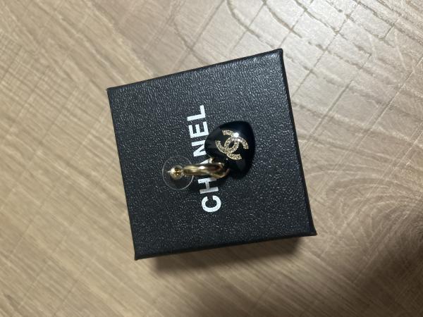 21SS★シャネル★偽物ブラック ハート ハートが可愛いピアス♪ AB5963 B05197 NB622