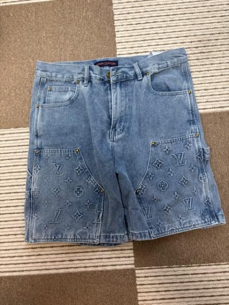 在庫ありルイヴィトン デニムパンツ 偽物 ショートパンツ モノグラム 1ABJ7E