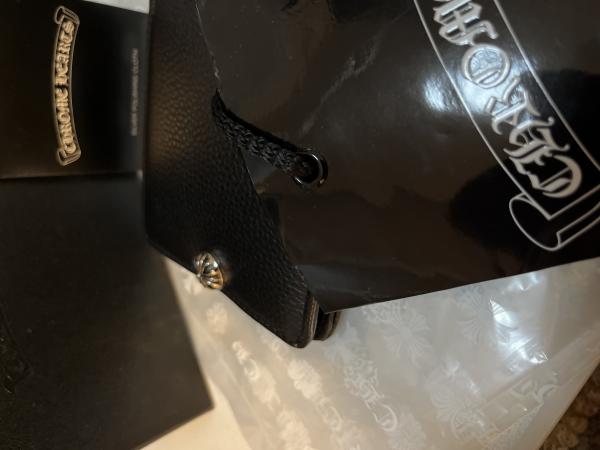 クロムハーツ財布コピー One Snap Crossball Black Heavy Leather Wallet ワンスナップ・クロスボタン・ブラック・ヘビーレザー chw03