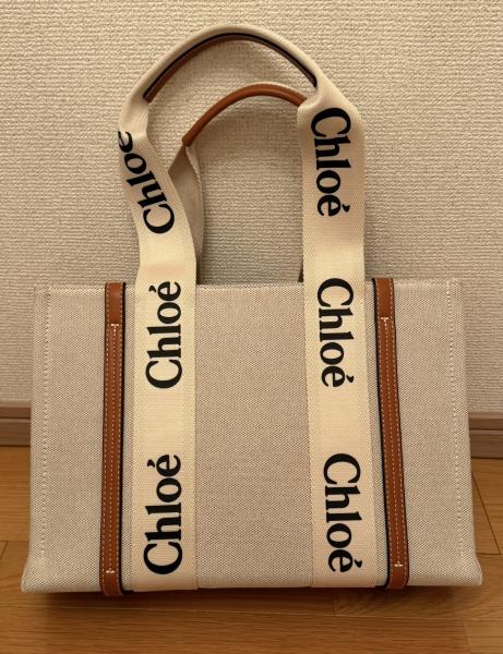2021新作大人気★クロエ woody 偽物★トートバッグ◇キャンバス＆レザー  CHC21US383E6691J
