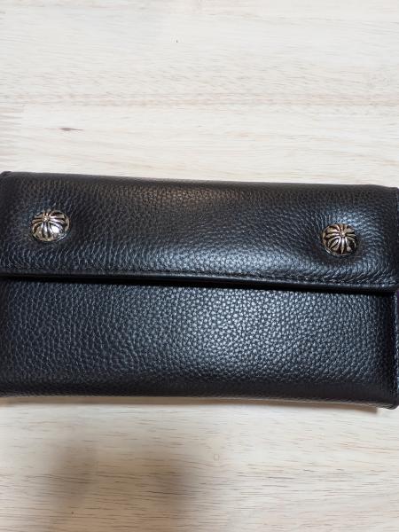 クロムハーツ スーパーコピー ウェーブ・クロスボタン・ブラック・ヘビーレザー  Heavy Leather w/Cross Buttons cho47