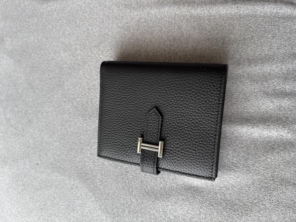 ◆エルメス◆スーパーコピーブラックカラーBearn compact wallet120020