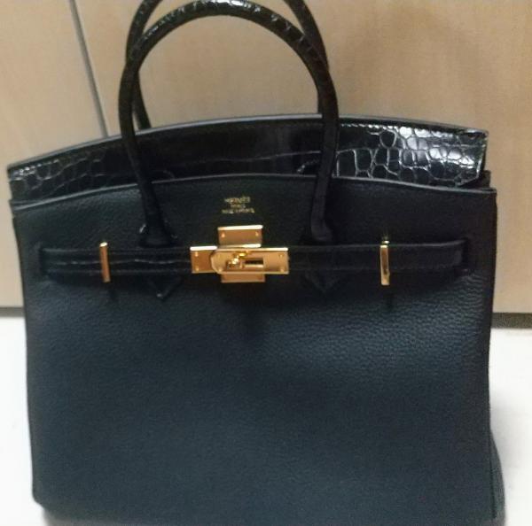 エルメス★＜限定品で貴重＞美しすぎるBIRKINタッチクロコｘトゴ30コピー ブラックPK08