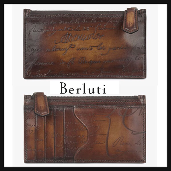 ベルルッティ コピー★名刺入れ キーケース Koa Maxi Leather Zipped Card Holder KOA_MAXI-Scrittto-V2