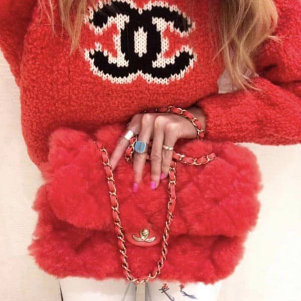 2019F/W シャネルコピー★CURLY FUR FLAPBAG LAMBSKIN SHEARLING LAMB モコモコバッグ 9112816