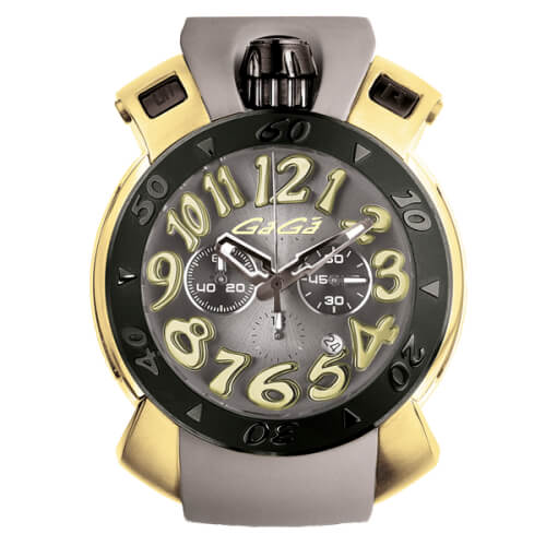 ガガミラノ偽物 Chrono 48mm IPコーティング 8014.01  GaGa MILANO