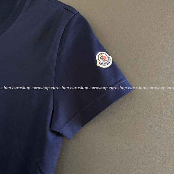 モンクレールコピー★無地ロゴワッペンTシャツ NAVYAW201116B1485