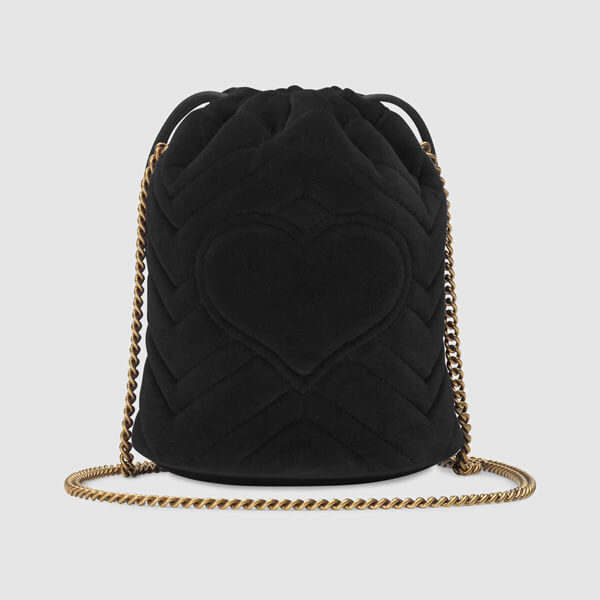 2020最新/限定 バケットに目が釘付け★グッチ偽物【グッチ】GG Marmont Velvet Bucket BagM87032