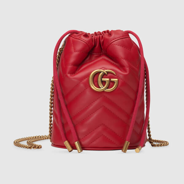 2020新作限定人気 グッチ偽物∞∞ グッチ ∞∞ GG Marmont Mini leather バケットショルダー☆M82038