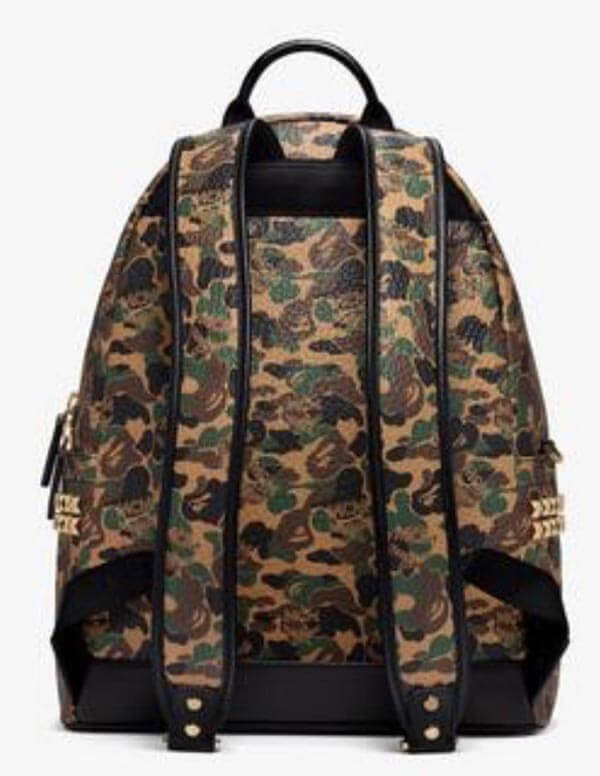【エムシーエム x Bape】エムシー エムリュック 偽物 限定品☆Stark バックパック Camo Visetos24CO2