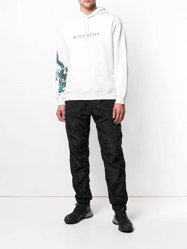 ジバンシィ偽物 ジバンシィ 20AW Logo&Dragon パーカー_WHITE97W1