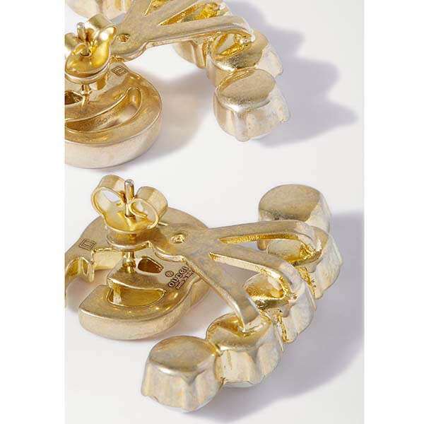 グッチ Double G faux pearl ピアス