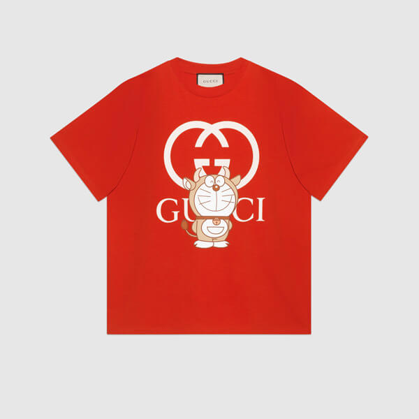 ドラえもんx グッチ コピー オーバーサイズ Tシャツ 616036 XJDEY 9791