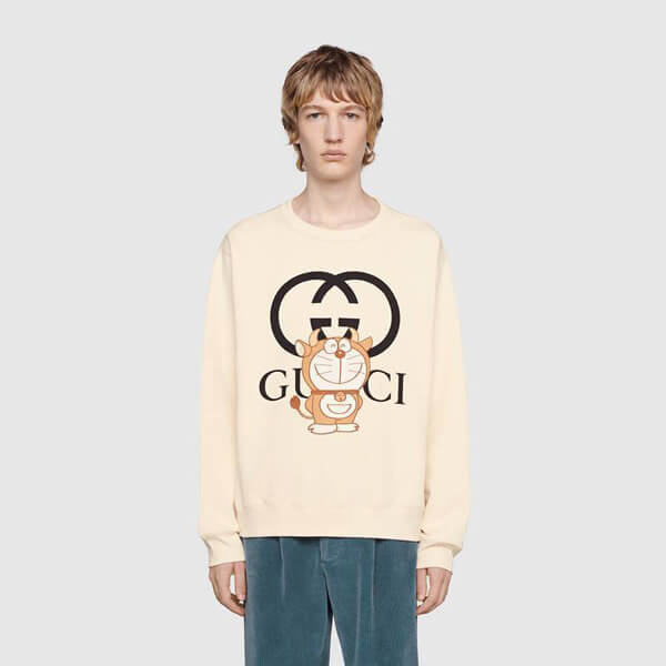 【グッチ 】DORAEMON x グッチ コットン スウェットシャツ212501