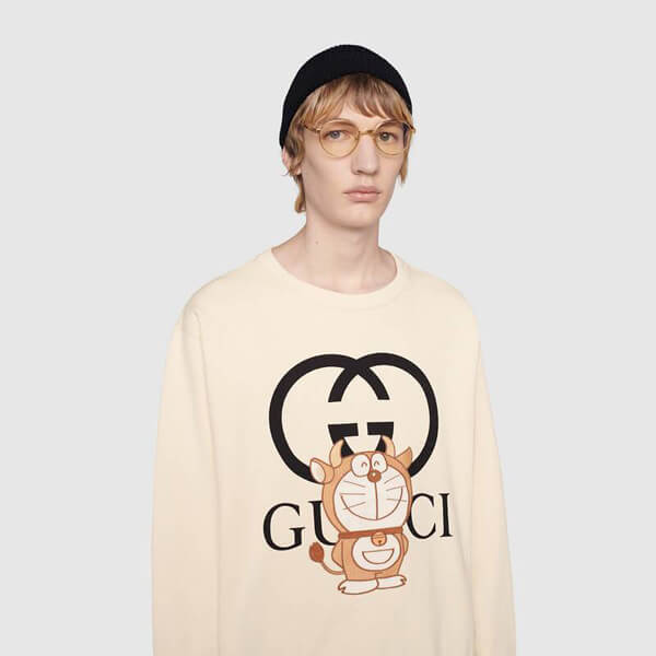 【グッチ 】DORAEMON x グッチ コットン スウェットシャツ212501