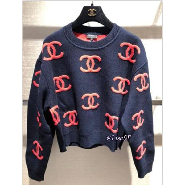 21SS プレコレクション LOOK 18☆シャネル☆偽物カシミヤ プルオーバーP70525 K10076 NB844