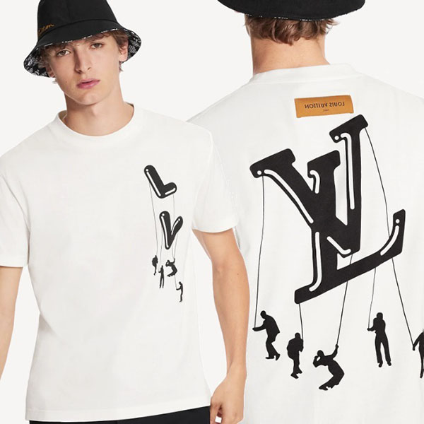 21SS フロウティングLV スーパーコピー プリンテッド半袖Tシャツ 1A8P8U