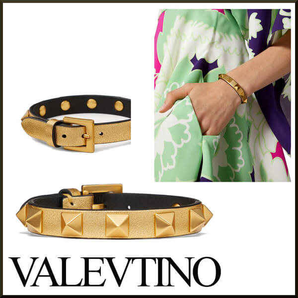 ヴァレンティノ偽物ヴァレンティノ GARAVANI ROCSKTUD LEATHER BRACELET 21033130