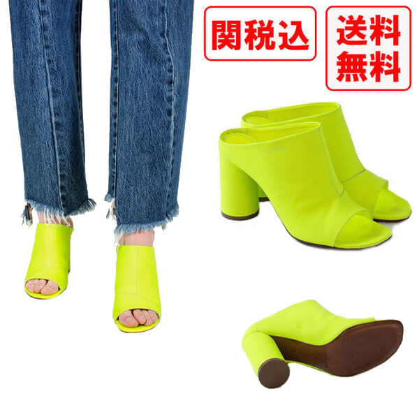 関税・送料込 ヴェトモン 偽物 Logo Open Toe ミュール 21040737