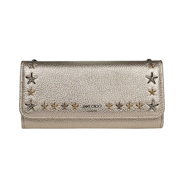 ジミーチュウ ウォレット 長財布 偽物 スタッズ ロゴ 21060931