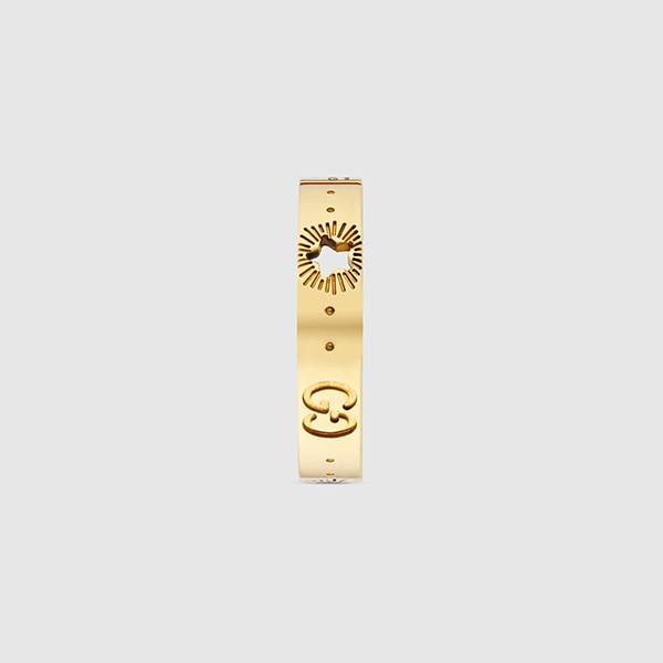 グッチ リング コピー★アイコン スター イエローゴールド リング  607339 J8500 8000