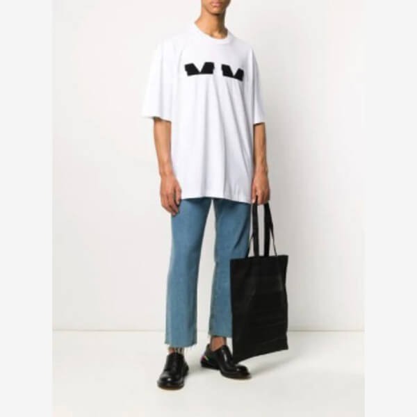 【メゾンマルジェラ Tシャツ 偽物】MM パッチ コットン 半袖Tシャツ/ ホワイト 21072115