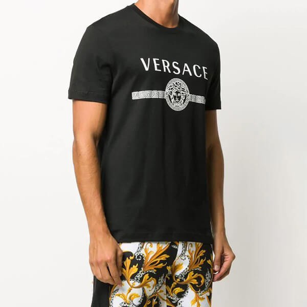 ◆ヴェルサーチェ◆メドゥーサ ロゴ Tシャツ コピー A87573-A228806_A1008