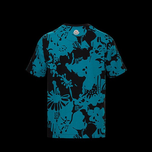 モンクレール 21SS*日本未入荷*花柄 ロゴ入り Tシャツ 偽物 0918C7D000829M0970
