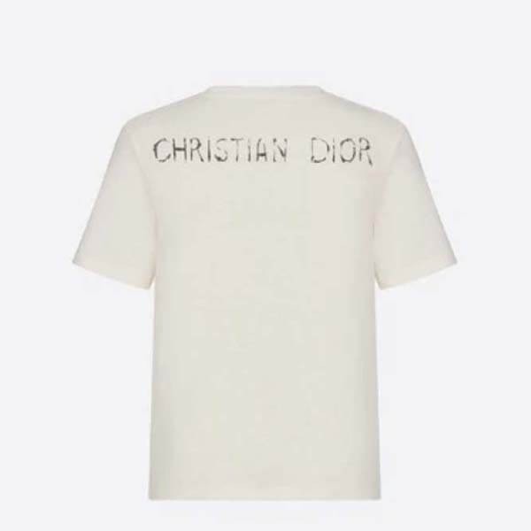 ディオール  Tシャツ コピー★21秋の新作「LOVE MOVES」プリント リネン混 Tシャツ 143T12A4466_X0200