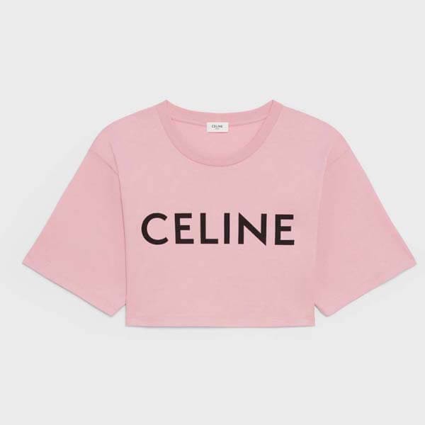 21SS【セリーヌ】クロップド Tシャツ 偽物 コットンジャージー 2X761501F.24IA