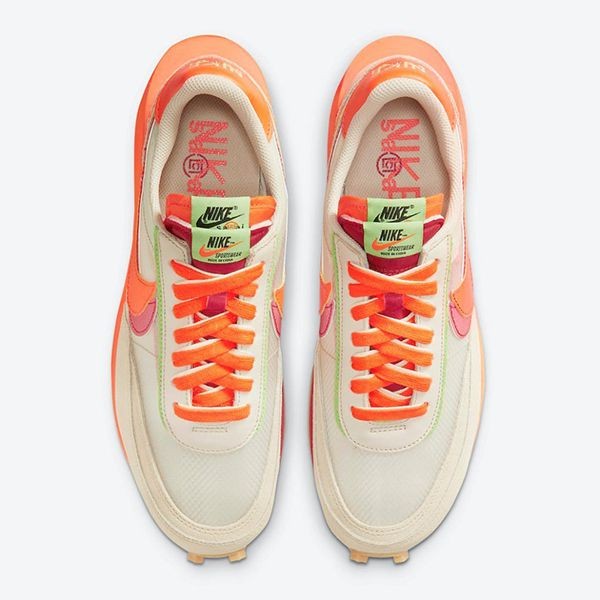 CLOT × sacai × ナイキコピー  LDWAFFLE ORANGE - サカイ ナイキ DH1347-100