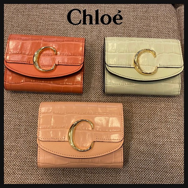 【数量限定SALE！】クロエC★クロコ調三つ折り財布 コピーCHC19WP088A87