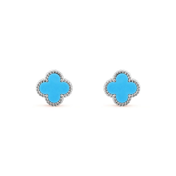 ★ヴァンクリーフアンドアーペル★Sweet Alhambra ピアス 偽物 ★ターコイズ★ VCARN5JN00