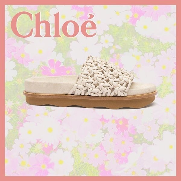 クロエWavy カーフレザーフラットスリッポンミュール コピー CHC22U616T0219