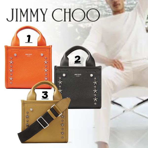 すぐ届く【ジミーチュウ】トートバッグ 偽物ショルダー付 レザー 2WAY SHOPPERTOTESUUF