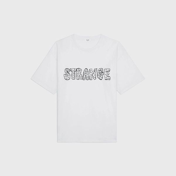 STRANGEロゴ♪セリーヌ☆メンズ☆ルーズTシャツ 偽物☆3カラー♪2X826501F.01CC