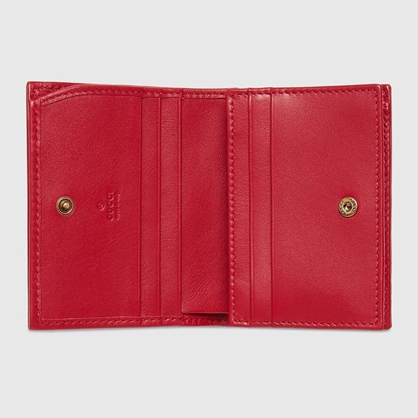 ☆新作☆ グッチ 〔GGマーモント〕カードケース 折りたたみ財布 偽物466492 DTD1T 1000