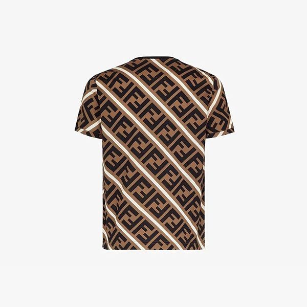 フェンディ FFモチーフ コットンジャージTシャツ 偽物FY0894A7A8F13J8​