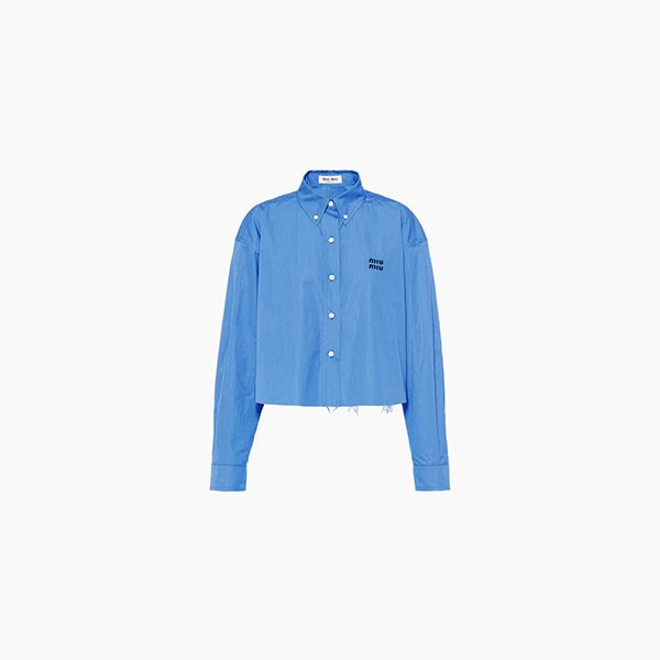 2022SS[ミュウミュウ]Poplin shirt★ポプリン シャツ 偽物 MK1659_10RG_F0065