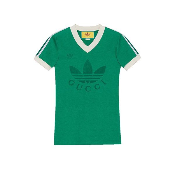 【コラボ★】アディダス×グッチ Vネック Tシャツ 偽物 3色693636 XJEBZ 3816​