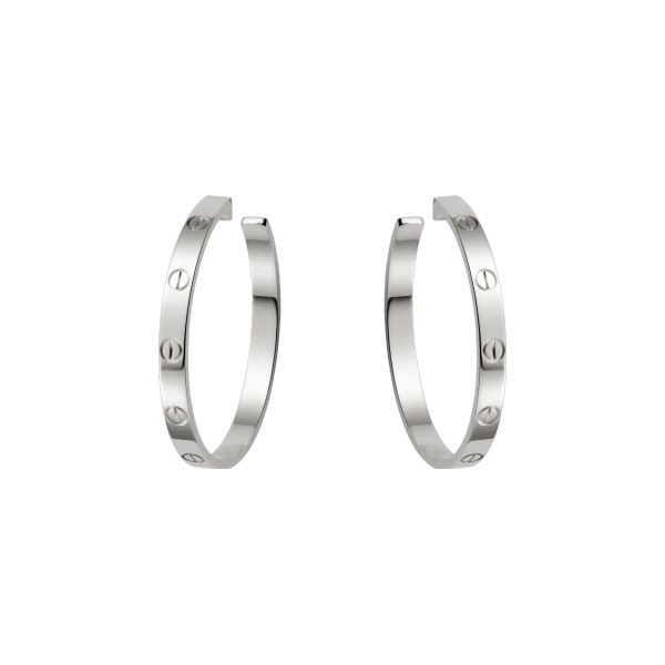 国内発【カルティエ】Love 18K ゴールド 偽物フープ ビス イヤリングb8028200