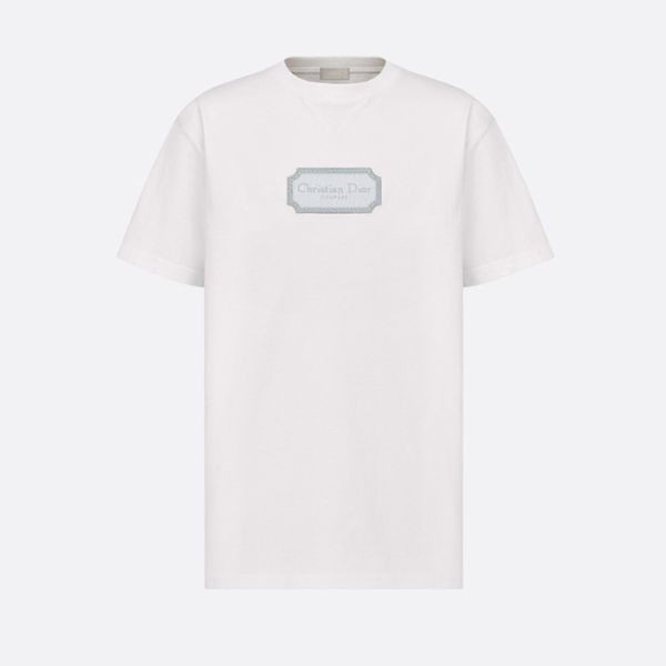 男女兼用人気♪ディオール Tシャツ 偽物 リラックス フィット コットン ロゴ 2色 243J685B0554_C088