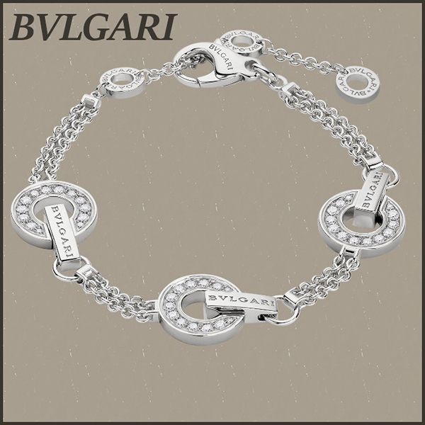 ★話題沸騰★ブルガリブルガリ コピー ブレスレット ホワイトゴールド 18K 357939
