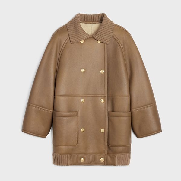 セリーヌ コピー ニットカラー エッグシェイプ ジャケット 2D483991R.31CR