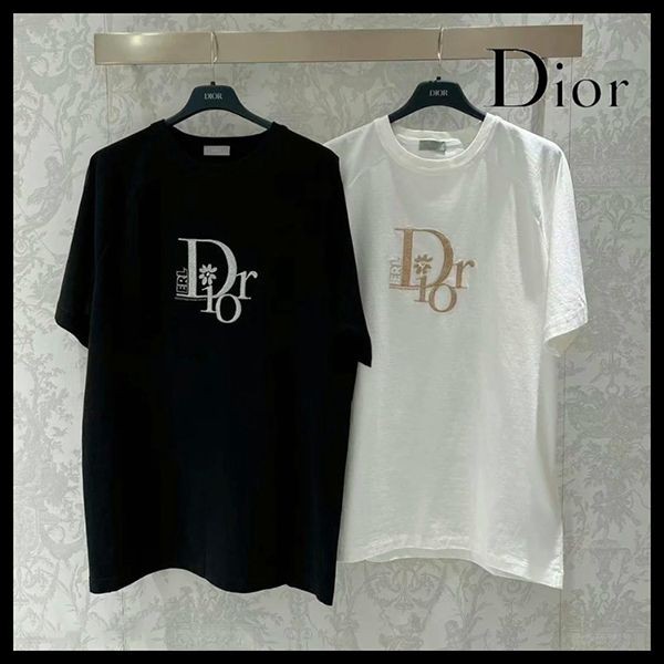 【奇跡の再入荷！即発送】ディオール BY ERL 半袖 コットン ロゴ Tシャツ パロディ 2色 313J647A0817_C081