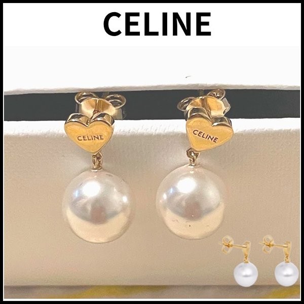 【即発】セリーヌ★トリオンフ コピー ハート＆パール ピアス