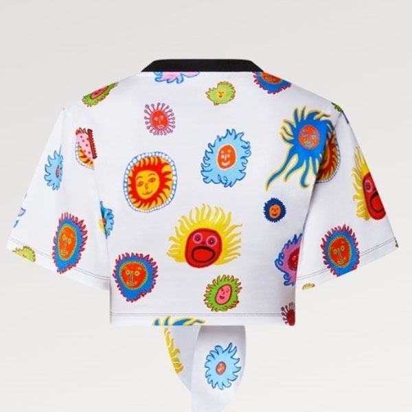 【かわいくて上品♪】ルイヴィトン×草間彌生 短めTシャツ 偽物 1AB85V