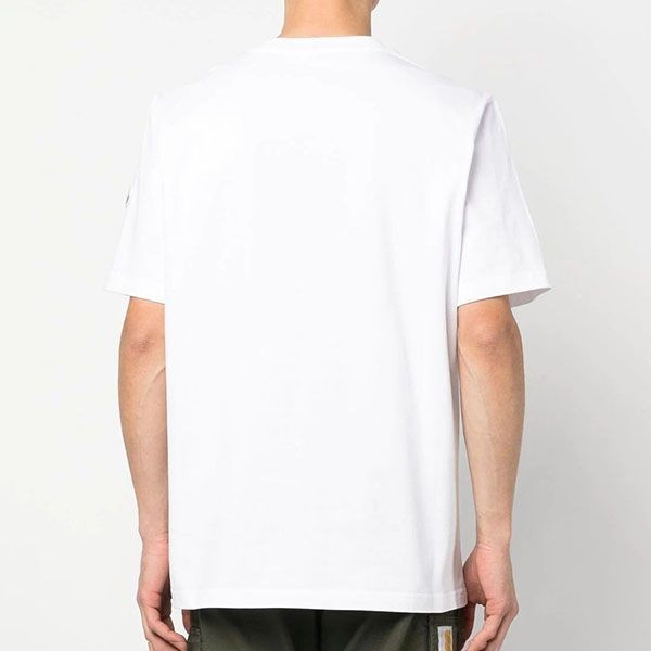 激安価格！モンクレール 袖ロゴ ゼブラロゴパッチ付サファリ風Tシャツ 偽物