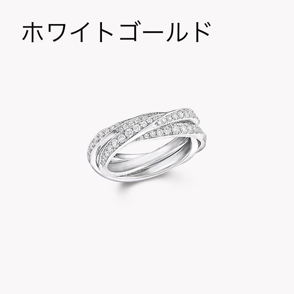 【グラフ】トリプル スパイラル パヴェ ダイヤモンド リング w23041414