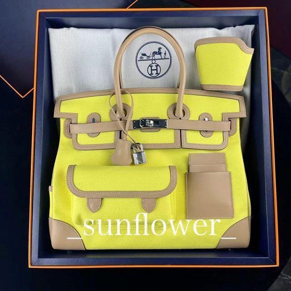 エルメス バーキン35cm コピーカーゴ ジョーヌシトロン×チャイ/S金具